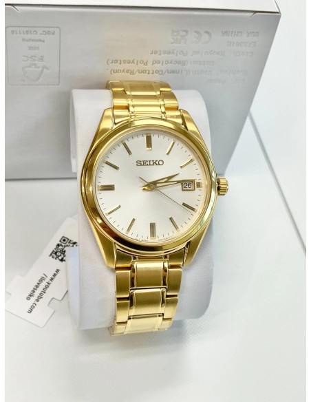 reloj cuarzo hombre Seiko Discover More Classic SUR314P1  40.2mm cristal de zafiro 100m WR correa de acero