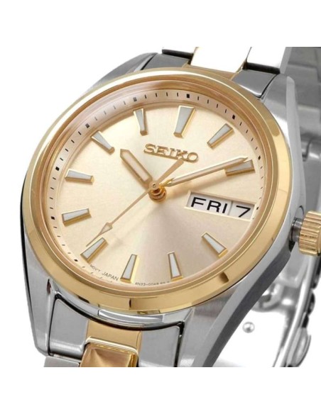 reloj mujer cuarzo Seiko Discover More SUR354P1 29.8mm cristal de zafiro 100m WR correa de acero 67grs