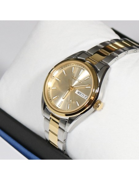 reloj mujer cuarzo Seiko Discover More SUR354P1 29.8mm cristal de zafiro 100m WR correa de acero 67grs