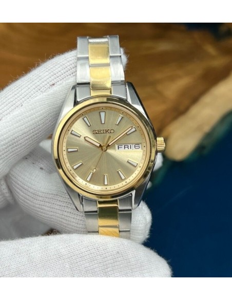 reloj mujer cuarzo Seiko Discover More SUR354P1 29.8mm cristal de zafiro 100m WR correa de acero 67grs