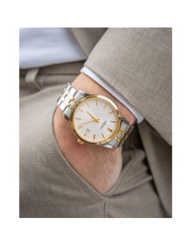 reloj cuarzo clásico hombre Seiko Discover More SUR402P1 40mm 50m WR correa de acero 110grs