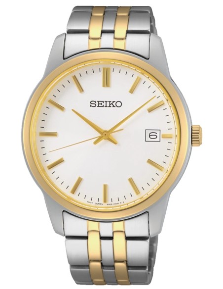 reloj cuarzo clásico hombre Seiko Discover More SUR402P1 40mm 50m WR correa de acero 110grs
