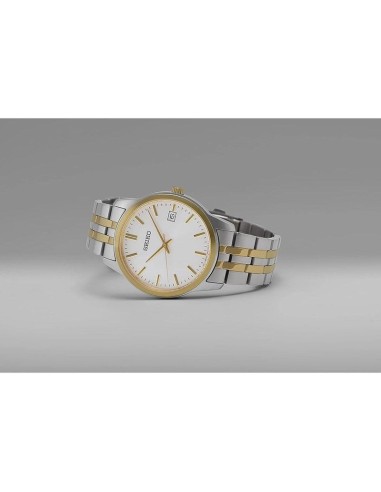 reloj cuarzo clásico hombre Seiko Discover More SUR402P1 40mm 50m WR correa de acero 110grs