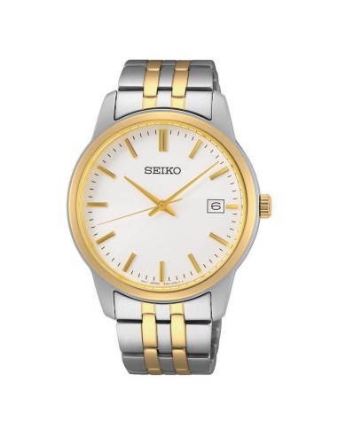 reloj cuarzo clásico hombre Seiko Discover More SUR402P1 40mm 50m WR correa de acero 110grs