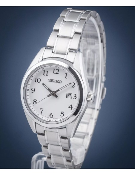 reloj cuarzo clásico mujer Seiko Discover More SUR465P1 29.8mm cristal de zafiro 100m WR correa de acero 60grs