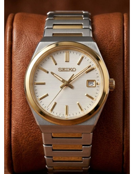 Reloj cuarzo hombre Seiko Discover More  SUR558P1 38.9mm 100m WR cristal de zafiro correa de acero