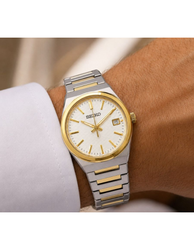 Reloj cuarzo hombre Seiko Discover More  SUR558P1 38.9mm 100m WR cristal de zafiro correa de acero