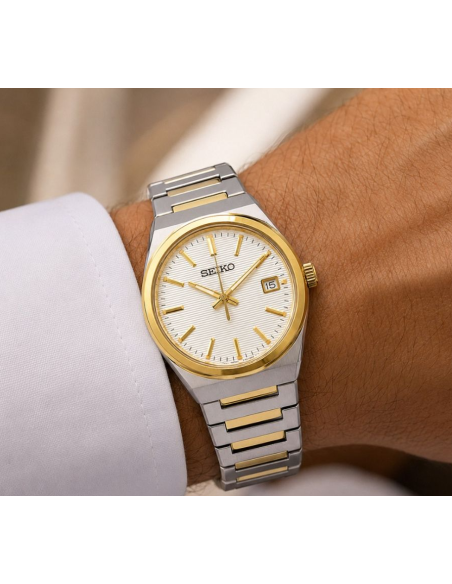 Reloj cuarzo hombre Seiko Discover More  SUR558P1 38.9mm 100m WR cristal de zafiro correa de acero