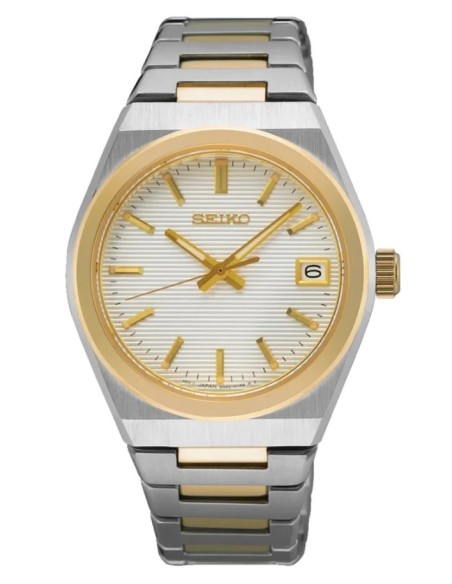 reloj cuarzo mujer Seiko Discover More SUR578P1 34mm cristal de zafiro 100m WR 95grs correa de acero
