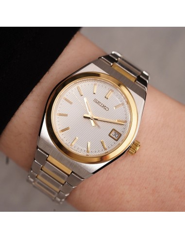 reloj cuarzo mujer Seiko Discover More SUR578P1 34mm cristal de zafiro 100m WR 95grs correa de acero