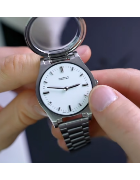cuarzo unisex Táctil  Seiko SQBR019 (ideal para invidentes o personas con dificultades visión)  JDM 36mm  cal. 7C17
