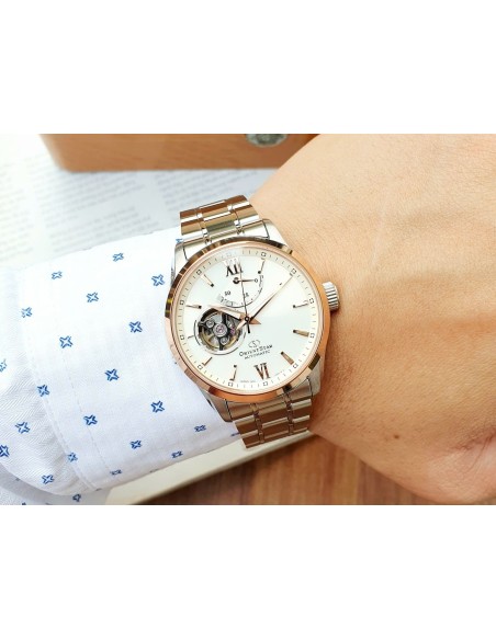automático hombre Orient Star Contemporary Semi-Skeleton RK-AT0023S JDM 39.3mm 100m  zafiro