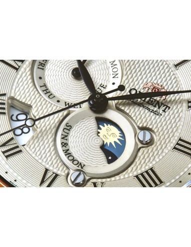 automático hombre Orient Sun & Moon RN-AK0001S JDM 42.5mm 50m WR cristal de zafiro