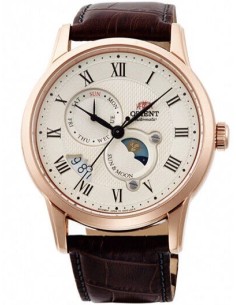 automático hombre Orient Sun & Moon RN-AK0001S JDM 42.5mm 50m WR cristal de zafiro