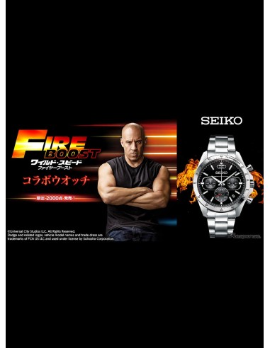 cronógrafo hombre Seiko Fast and Furious Fast X JDM Limited Edition 39.8mm 100m WR hecho en Japón