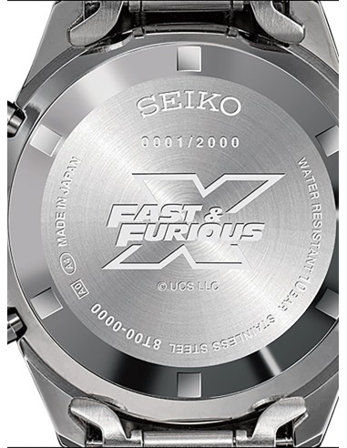 cronógrafo hombre Seiko Fast and Furious Fast X JDM Limited Edition 39.8mm 100m WR hecho en Japón