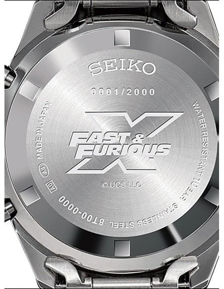cronógrafo hombre Seiko Fast and Furious Fast X JDM Limited Edition 39.8mm 100m WR hecho en Japón