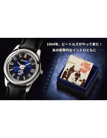 unisex Seiko THE BEATLES A Hard Day's Night JDM Limited Edition 60 aniversario 35mm hecho en Japón