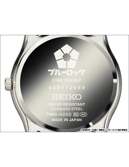 cuarzo Seiko BLUE LOCK Yoichi Isagi JDM 35mm hecho en Japón correa de cuero