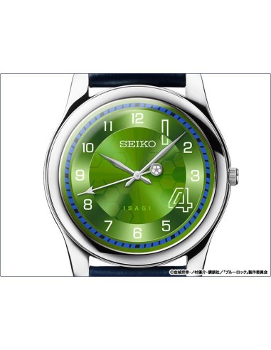 cuarzo Seiko BLUE LOCK Yoichi Isagi JDM 35mm hecho en Japón correa de cuero