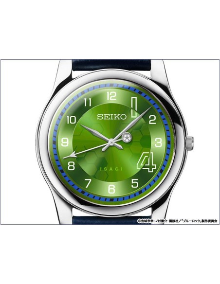 cuarzo Seiko BLUE LOCK Yoichi Isagi JDM 35mm hecho en Japón correa de cuero