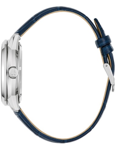 reloj automático hombre Bulova Sutton 96A330 40mm cristal de zafiro abombado anti-reflejos correa de cuero