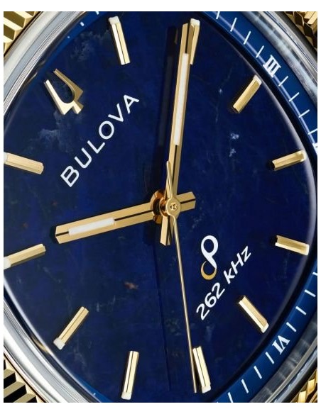unisex cuarzo Bulova Super Seville 98A337 35mm 262kHz (cuarzo alta precisión) cristal de zafiro