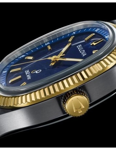 unisex cuarzo Bulova Super Seville 98A337 35mm 262kHz (cuarzo alta precisión) cristal de zafiro