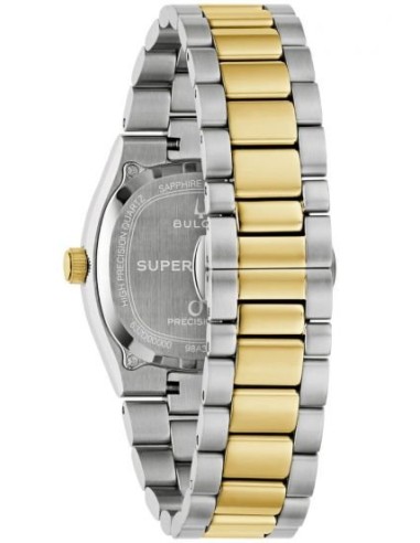 unisex cuarzo Bulova Super Seville 98A337 35mm 262kHz (cuarzo alta precisión) cristal de zafiro