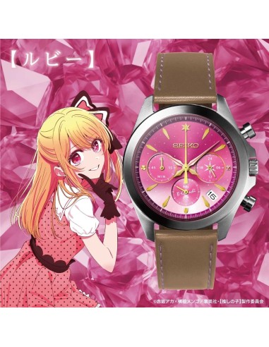 cronógrafo unisex Seiko OSHI NO KO Ruby Hoshino JDM 39.8mm 100m