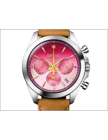 cronógrafo unisex Seiko OSHI NO KO Ruby Hoshino JDM 39.8mm 100m