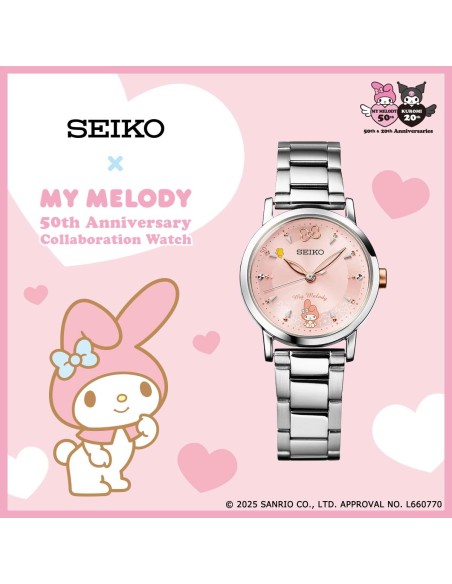 mujer cuarzo  Seiko My Melody 50th Anniversary Limited Edition JDM 29.1mm hecho en Japón