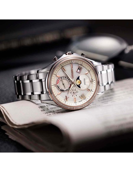 solar radiocontrol titanio hombre Citizen Exceed Luna Program BY1026-65A JDM 41mm hecho en Japón