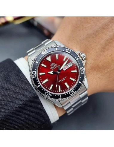 Orient Kamasu RN-AA0003R JDM 41.8mm cristal de zafiro 200m WR English-Kanji