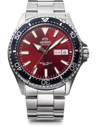 Orient Kamasu RN-AA0003R JDM 41.8mm cristal de zafiro 200m WR English-Kanji