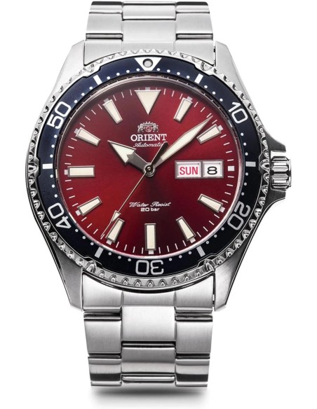 Orient Kamasu RN-AA0003R JDM 41.8mm cristal de zafiro 200m WR English-Kanji