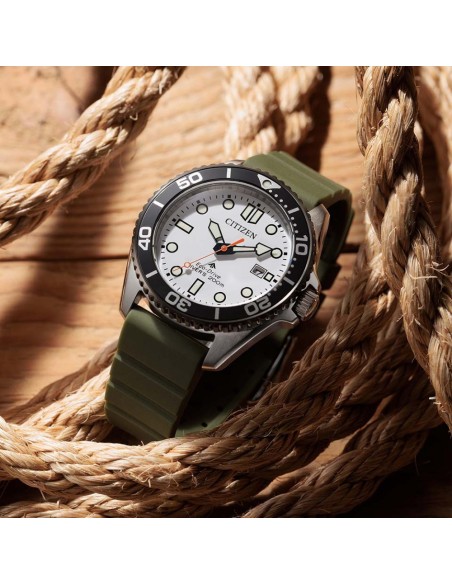solar buceo hombre Citizen Promaster Marine BN0265-00A   40.6mm 200m WR cristal de zafiro  correa de silicona