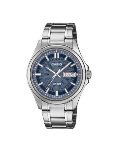 Reloj Casio MTP-E740-2A1 Reloj de Hombre Analógico con Esfera azul Correa de Acero