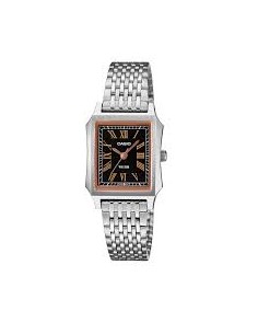 Casio LTP-B190D-1B Reloj de Mujer Analógico con Esfera Negra y Correa de Acero 2