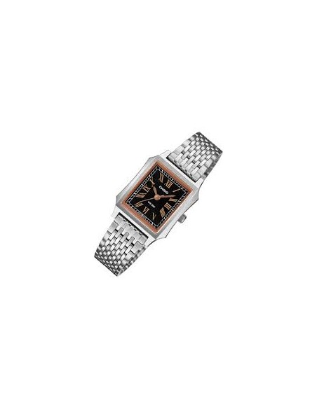 Casio LTP-B190D-1B Reloj de Mujer Analógico con Esfera Negra y Correa de Acero