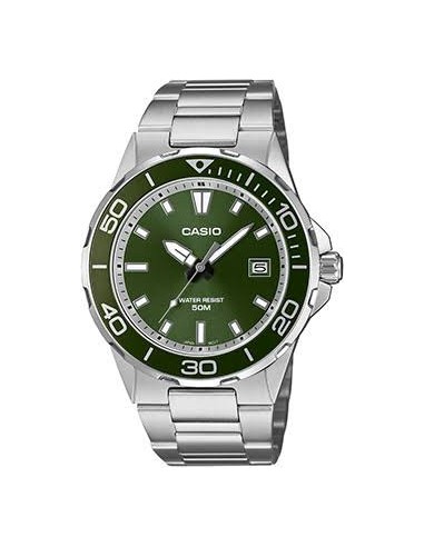 Reloj Casio Timeless MTD-145D-3A para hombre correa de acero inoxidable