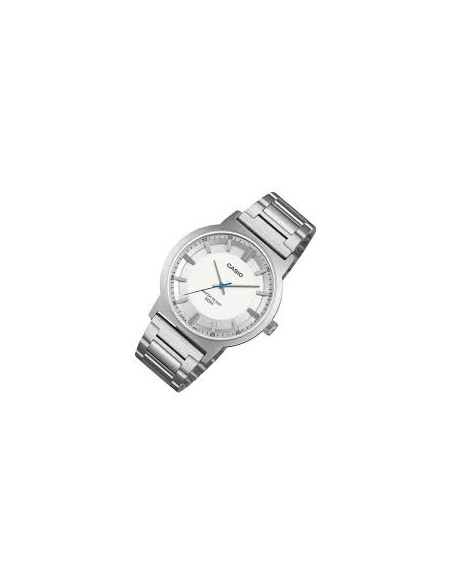 Casio MTP-B220D-7AV – Reloj de Hombre Analógico con Esfera blanca y Correa de Acero Inoxidable