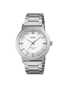 Casio MTP-B220D-7AV – Reloj de Hombre Analógico con Esfera blanca y Correa de Acero Inoxidable 2