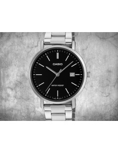 Reloj Casio MTP-VT05D-1E Hombre Acero Inoxidable y Fondo Negro 2