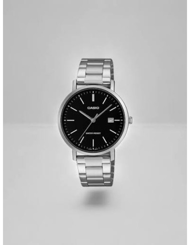 Reloj Casio MTP-VT05D-1E Hombre Acero Inoxidable y Fondo Negro