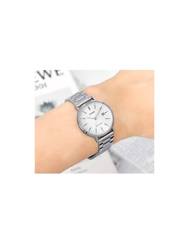 Reloj Casio MTP-VT05D-7E Hombre Acero Inoxidable y Fondo blanco