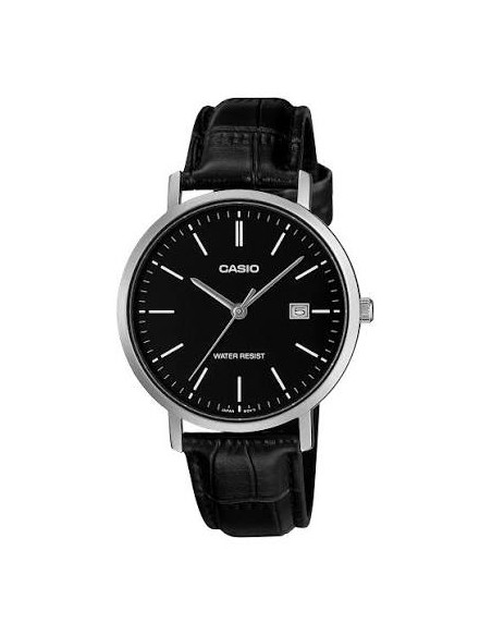 Reloj Casio MTP-VT05L-1E Hombre – Fondo Negro y Correa de Cuero