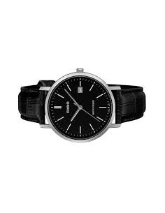 Reloj Casio MTP-VT05L-1E Hombre – Fondo Negro y Correa de Cuero 2