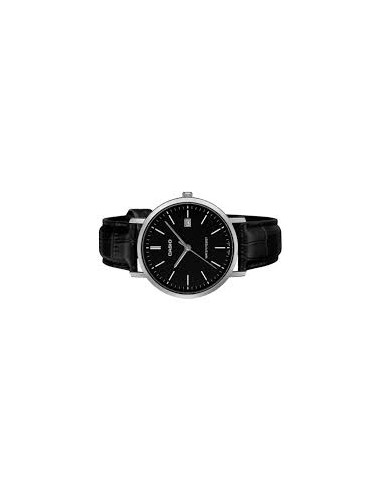 Reloj Casio MTP-VT05L-1E Hombre – Fondo Negro y Correa de Cuero
