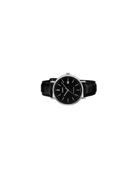 Reloj Casio MTP-VT05L-1E Hombre – Fondo Negro y Correa de Cuero